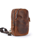 Spacious Leather Crossbody Bag | Salvion