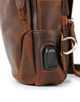 Spacious Leather Crossbody Bag | Salvion