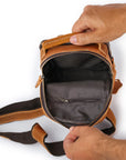 Leather Sling Crossbody Bag | Leander