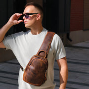 Spacious Leather Crossbody Bag | Salvion