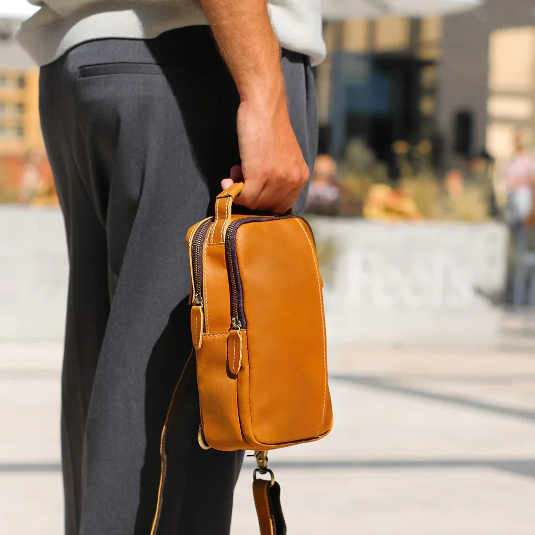 Leather Sling Crossbody Bag | Leander