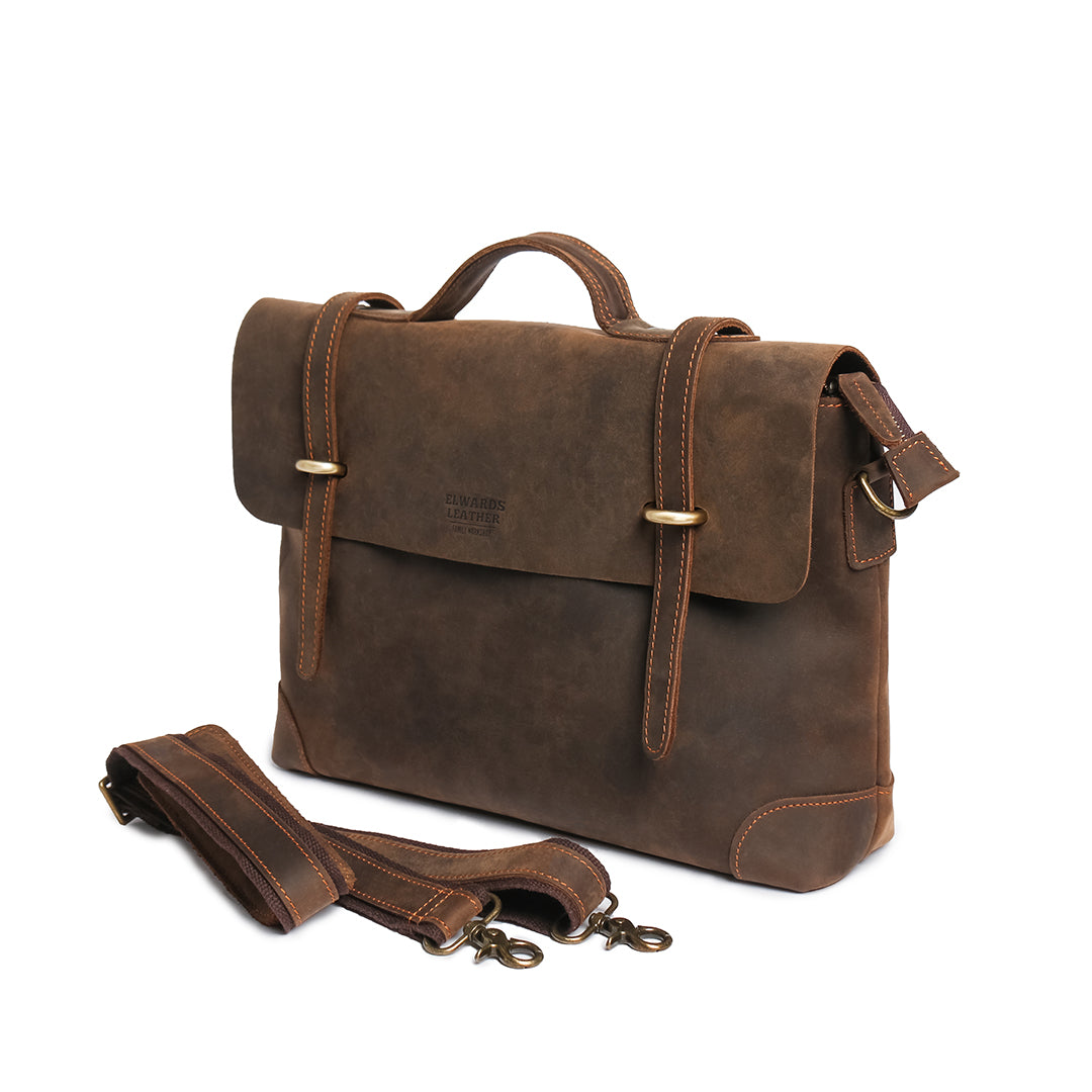 leather work bag, vintage leather messenger bag, leather satchel for men, durable leather briefcase, durable laptop bag