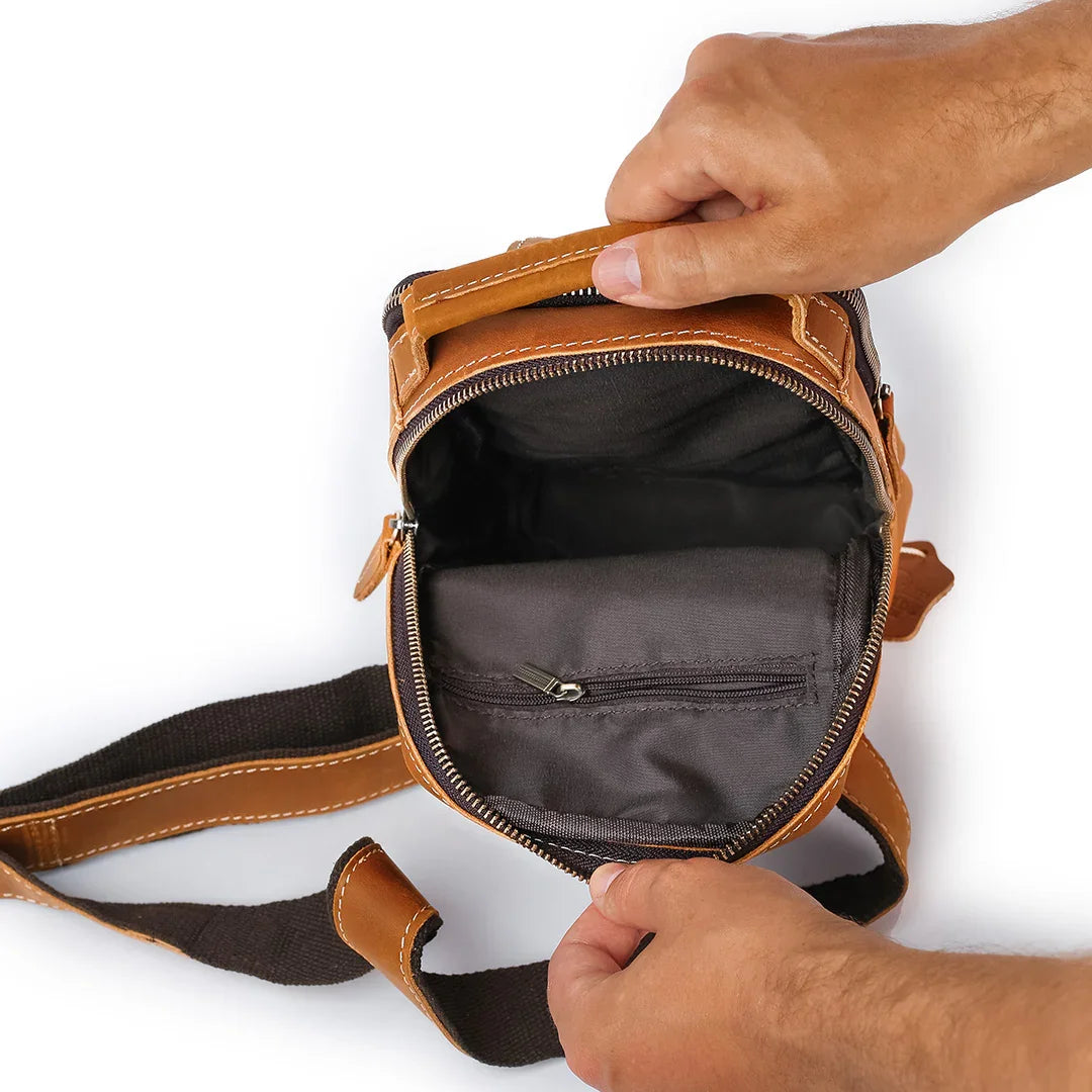 Leather Sling Crossbody Bag | Leander
