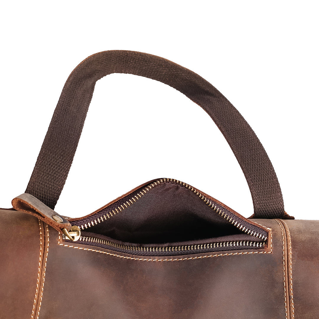 rugged leather weekender bag, heavy duty leather duffle bag, heavy duty leather travel bag