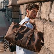 Crafted Leather Duffle Bag | Bartlow