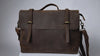 Leather messenger bag for men, highlighting design, details, and craftsmanship.